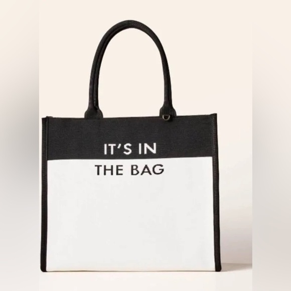 Kate Spade x target color block knit tote bag White/black - Picture 1 of 6